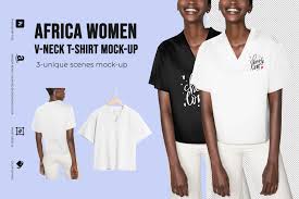 Simple edit with smart layers. Africa Women V Neck T Shirt Mock Up Creative Photoshop Templates Creative Market