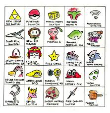 But the thing is i probably went too far with the guesses and i will have like 12 of the boxes left because this is my first bingo. Nintendo E3 Bingo Card Doodles Teechu