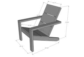 Modern outdoor chair from 2x4s and 2x6s. 2x4 Modern Adirondack Chair Ana White