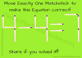 Also, like you can see in the picture, all squares must be. Matchstick Puzzle With Answer