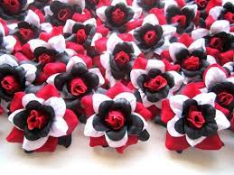 Artificial silk handmade silver & black flowers, in silver twist glitter vase. 100 Silk Red Black White Roses Flower Head 1 75 Artificial Flowers Heads Fabric Floral Supplies Silk Flower Arrangements