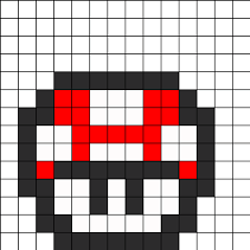 Small Square Perler Bead Mario Mushroom Perler Bead Pattern Bead Sprites Characters Fuse Bead Patterns Perler Beads Perler Bead Mario Perler Beads Fuse Bead Patterns