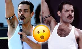 The outfit is pure mercury. Watch Rami Malek Freddie Mercury Singing Side By Side Shows How Accurate Bigtop40
