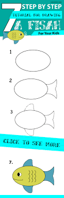 How To Draw A Fish Step By Step For Kids Art Lessons For Kids Drawing Lessons For Kids Basic Drawing For Kids