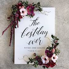 先日発売の新作ウェルカムボードバーガンディブルーム バーガンディのクリスマスローズブラッシュピンクのアネモネをメインにアマランサスがアクセントになったビンテージ感のある色合い お花はドライやプリザーブドアーティフィシャルフラワーのミックス 木製ボー