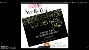 This can be generated at. Diy Save The Date How To Make Your Own Save The Date Cards Youtube