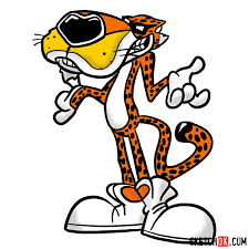 Then, draw the body and tail using curved lines. How To Draw Chester Cheetah Sketchok