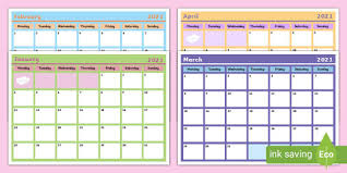 Spot a calendar to print from this vast collection of free printable calendars 2021 in pdf, word and publisher files. Blank Monthly Calendar Template 2021 Twinkl Resources