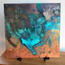 Beautiful Copper Artwork With Patina Design Copper Artwork Patina Art Copper Painting