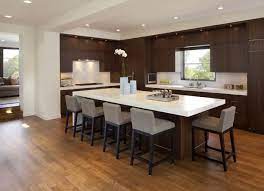 Waterfall Island On One Side So There Is Seating On Other Short Side Of Island Kitchen Island With Seating Kitchen Island Overhang Dining Chairs Modern Design