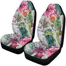 Fh group car seat covers for sedan, suv, van, full set w/ steering cover & belt pads, red black. Set Of 2 Rose Sunflower Dasiy Pattern Car Seat Covers Women Driver Front Seat Protector Automotive Interior Decoration Cover Case Universal Durable Bucket Seat Cover For Car Suv Automotive Walmart Com Walmart Com