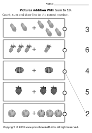 Have your child say hi to numbers in a bright and cheerful setting with fun characters and animations. Counting Addition Kindergarten Math Worksheets Preschool Worksheet Gallery