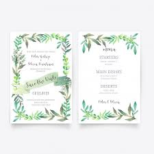 Download Free Beautiful Floral Wedding Invitation With Menu Template Svg Dxf Eps Png Cut File Silhouette
