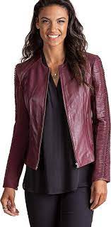 Overland Sheepskin Co Valerie Lambskin Leather Moto Jacket At Amazon Women S Coats Shop Leather Jackets Women Coats For Women Jackets For Women