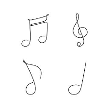 Continuous Line Drawing Of Note Music Symbol Set Collection Music Clipart Sketch Linear Png And Vector With Transparent Background For Free Download Line Art Drawings Music Symbols Minimalist Music