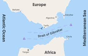 St Of Gibraltar On World Map Strait Of Gibraltar - Origin And Significance