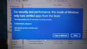 For security and performance, this mode of windows only run verified apps from the store. For Security And Performance This Mode Of Windows Only Runs Verified Apps From The Store Youtube
