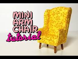 Miniature Upholstered Arm Chair With Free Template Subscriber Requested Youtube Upholstered Arm Chair Dollhouse Chair Chair