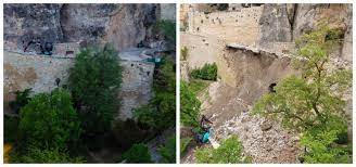 Miércoles, 24 de abril de 2019. El Antes Y El Despues Del Derrumbe En Cuenca Enclm