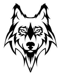 Vector vintage label with howling wolf. Tribal Wolf Tattoo Dog Tattoos Wolf Silhouette