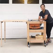Diy Folding Outfeed Stand Table Woodworking Bench Woodworking Design Woodworking Furniture Woodworking Jigs Woodwor In 2020 Diy Table Saw Table Saw Diy Table