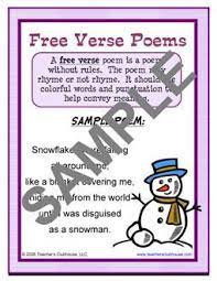 What are the characteristics of free verse poetry? April Resources From Teacher S Clubhouse Free Verse Poetry Anchor Chart Free Verse Poetry Poetry Anchor Chart