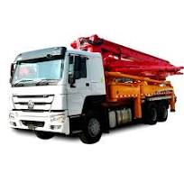 6x4 Sinotruk Howo 35m telescopic boom concrete pump truck ...