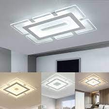 Elk lighting 57041/1 rutherford 1 light pendant in polished nickel an. Square Led Ceiling Light Flush Mount Kitchen Bedroom Down Lighting Fixture Lamp Ebay