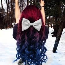 Red To Blue Ombre Hair Thick Hair Styles Rainbow Hair Color Hair Styles