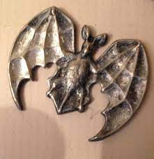 Silver Bat Button Bat Art Bat Images Animal Guides