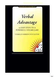 Find, submit and requests pronunciations. Verbal Advantage 10 Easy Steps To A Powerful Vocabulary By Ron De Lima Issuu