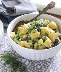 Drain then and set aside for 15 minutes to cool. Healthy Potato Salad Recipe With Herbs No Mayo