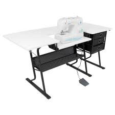 Sew Ready Eclipse Hobby Sewing Center Black White Studio Designs Sewing Desk Sewing Table Craft Desk