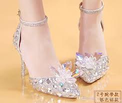 Weddingshoes Luxurious Silver Rhinestone Low Heel Wedding Shoes Bride Fancy Shoes Flower Girl Shoes