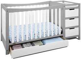 Convertible Crib With Changing Table Attached In 2020 Convertible Crib Cribs Baby Cribs Convertible