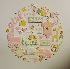 Baby Girl Wall Hanging And Mojo Monday Stampin Up Baby Cards Baby Scrapbook Handmade Baby