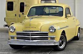 1949 Plymouth Light Custom Business Coupe With Matching Color Custom Travel Trailer Desoto Cars Mopar Custom Travel