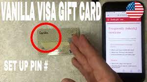 How to activate vanilla gift card. How To Set Up Pin On Vanilla Visa Gift Card Youtube
