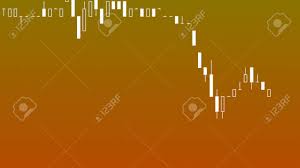 display of stock market quotes business graph candlestick chart