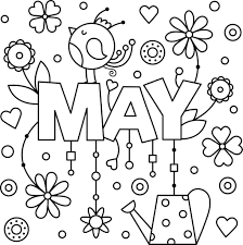 Positive And Cheery May Colouring Page Activity Thrifty Mommas Tips Spring Coloring Pages Free Coloring Pages Coloring Pages