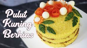 Melayani 1000 nasi kotak setiap hari tumpeng nusantara nasi putih rp 1.250.000. Cara Mudah Buat Pulut Kuning Berhias Pulut Tak Mudah Basi Part 1 Youtube