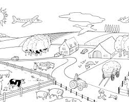 On the farm coloring pages. Farm To Color For Children Farm Kids Coloring Pages