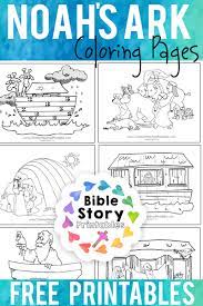 Pictures and the handwriting words are intentionally simple for young learners. Noah S Ark Bible Coloring Pages