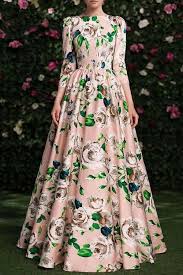 3 4 Sleeve Floral Print Maxi Dress Maksi Elbiseler Cicekli Elbiseler Elbise