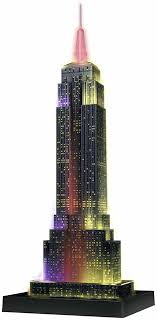 15.00 x 11.50 x 6.50 inches. Empire State Building Night Edition 216 Piece 3d Jigsaw Puzzle Ravensburger Tri M Specialty Products
