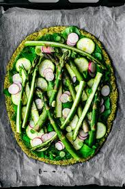 Vegan Broccoli Pizza Crust With Spring Vegetables Occasionally Eggs Recipe Vegetarian Recipes Healthy Summer Recipes Vegan Recipes Healthy