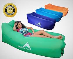 Rns Direct Upgraded Easy Inflate Blow Up Couch Inflatable Air Lounger Sleeping Bag Portable Lazy Sofa Waterpr Air Lounger Inflatable Lounger Inflatable Couch
