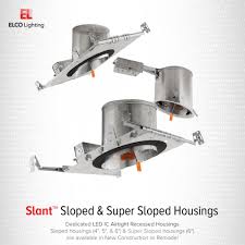 Recessed lighting is a type of light fixture designed to mount flush to a ceiling. 6 Led Ic Airtight Super Sloped Ceiling Remodel Housing Elco Lighting