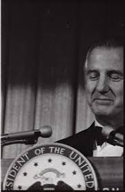 Spiro Agnew speech at the Middlesex Club: Agnew at the rostrum