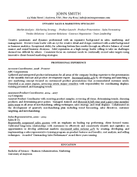 sales & marketing specialist resume